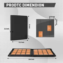 Premium 12 Pocket Card Binder for 720 Cards | Sturdy PU Zipper Album - Image 5