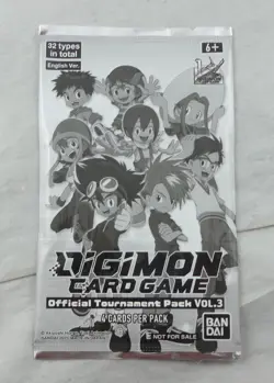 Digimon Card Game Official Tournament Pack Vol. 3 ENGLISH SEALED! (4 Cards) - Image 1