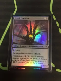 MTG Magic The Gathering Leech Gauntlet Foil Artifact Black Lifelink Commander - Image 1