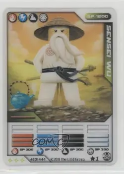 2011 Lego Ninjago - Masters of Spinjitzu Trading Card Game Sensei Wu #*1 - Image 1