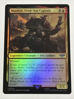 MTG Lord of the Rings Mauhur, Uruk-hai Captain Foil 0214 NM - Image 1