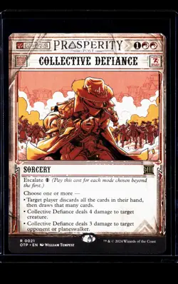 MTG Magic The Gathering OTP Breaking News Poster Showcase 21 Collective Defiance - Image 1
