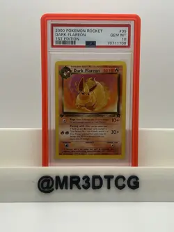 POKEMON DARK JOLTEON DARK VAPOREON DARK FLAREON TEAM ROCKET PSA 10 1ST EDITION! - Image 4