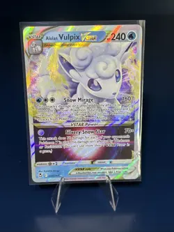Pokemon Alolan Vulpix VSTAR, Silver Tempest Ultra Rare Holo, 034/195 - Image 1