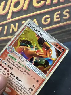 Pokemon Charizard ex 105/112 Firered & Leafgreen Holo *Damaged* Swirl💫 - Image 2