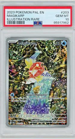 2023 Pokemon Paldea Evolved Magikarp #203 Illustration Rare PSA 10 A - Image 1