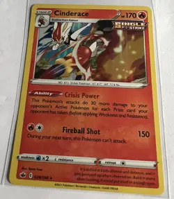 CINDERACE 028/198 CHILLING REIGN POKEMON HOLO RARE - Image 1
