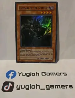 YUGIOH EMISSARY OF THE AFTERLIFE AST-076 1ST EDITION SUPER LIGHT PLAYED - Image 1