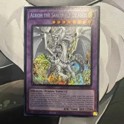 Yugioh Albion the Sanctifire Dragon MP24-EN082 - Prismatic Secret Rare - 1st Ed - Image 1