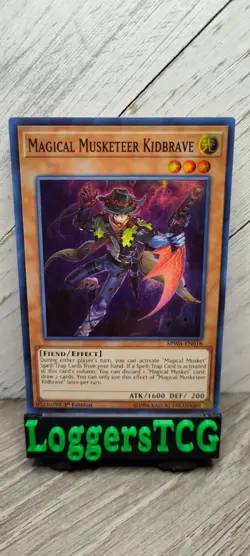 Yu-Gi-Oh! Magical Musketeer Kidbrave SPWA-EN018 1st Edition LP - Image 1