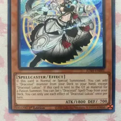 Yu-Gi-Oh! Dracotail Lukias JUSH-EN001 1st Edition Justice Hunters Set Ultra Rare - Image 3