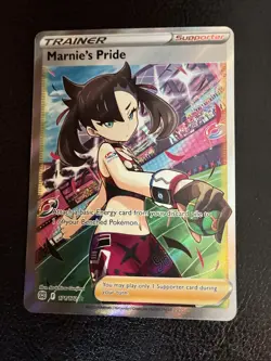 Pokemon Marnie's Pride 171/172 Brilliant Stars Full Art Holo Card NM Condition - Image 1