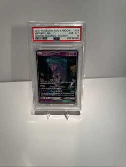 Pokemon Mewtwo GX Secret Rare Card 78/73 PSA 8 Mint Shining Legends English - Image 1