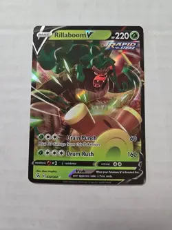 Rillaboom V 022/264 Swsh08: Fusion Strike Holo - Pokemon Card - Image 1