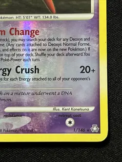 DEOXYS - 1/146 - LEGENDS AWAKENED - HOLO RARE - POKEMON CARD HP - Image 3