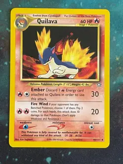 POKEMON QUILAVA #46/111 UNCOMMON VLP NEO GENESIS CARD - Image 1