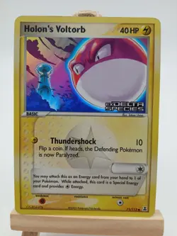 Holon’s Voltorb 71/113 - EX Delta Species - Common Stamped Holo LP Pokemon Card - Image 1