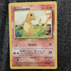 Ultra Rare Charmander Pokemon Card Excellent Condition 50 hp. - Image 1