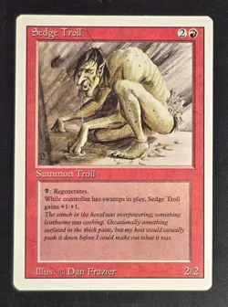 Sedge Troll Revised Edition Regular LP MTG Magic The Gathering Ships FAST - Image 1