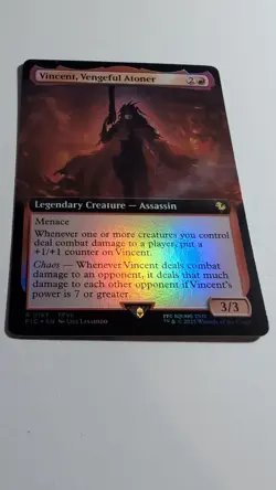 Final Fantasy MTG Vincent, Vengeful Atoner #157 Extended Art Foil NM English - Image 2