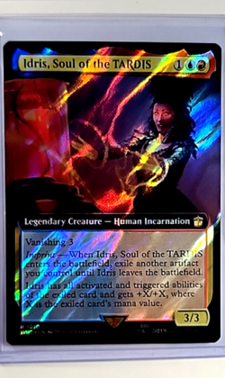 MTG Magic The Gathering Doctor Who Ext Art Surge Foil Idris Soul of the TARDIS - Image 1