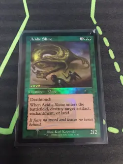 MTG Magic The Gathering Acidic Slime Foil Retro Frame 30th Promo Commander - Image 1