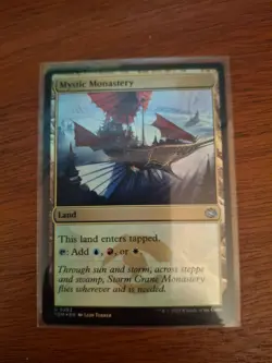 MTG Magic the Gathering Mystic Monastery (262/485) Tarkir Dragonstorm FOIL - Image 1