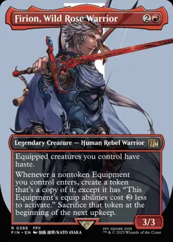 MTG I Firion, Wild Rose Warrior (V.1) I FIN 0386 I Rare I Borderless I NM I ENG - Image 1