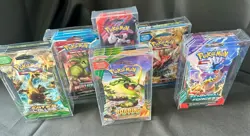 POKEMON DESTINED RIVALS Sleeved Packs 4 of 4 Art Set New W/ Collectors Case - Image 1