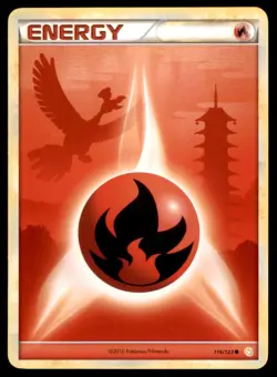 2010 Pokemon HeartGold & SoulSilver Fire Energy #116 Very Rare - Image 1