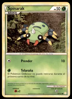 2010 Pokemon HeartGold & SoulSilver Spinarak Spanish #83 Basic/Common - Image 1
