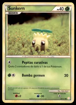 2010 Pokemon HeartGold & SoulSilver Sunkern Spanish #85 Basic/Common - Image 1