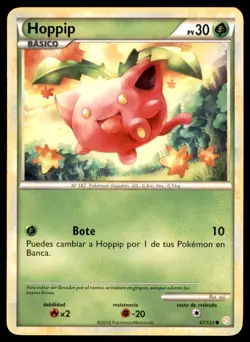 2010 Pokemon HeartGold & SoulSilver Hoppip Spanish #67 Basic/Common - Image 1