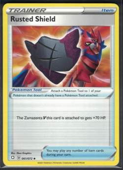 Pokemon Shining Fates Rusted Sheild Trainer 61/72 Uncommon LP - Image 1