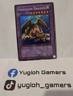 YUGIOH THOUSAND DRAGON MRD-143 1ST EDITION SECRET NEAR MINT - Image 1