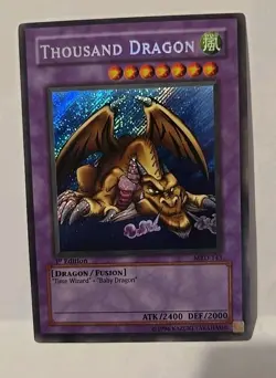YUGIOH THOUSAND DRAGON MRD-143 1ST EDITION SECRET NEAR MINT - Image 3