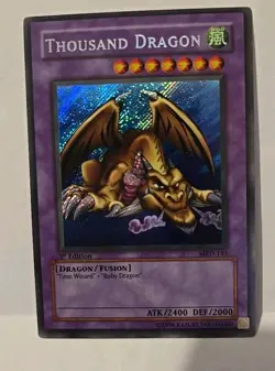 YUGIOH THOUSAND DRAGON MRD-143 1ST EDITION SECRET NEAR MINT - Image 4