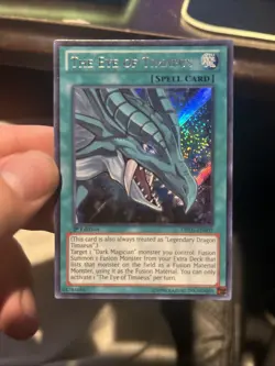 Yugioh The Eye Of Timaeus Drlg-en005 Secret Rare 1 Ed NM - Image 1