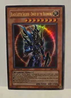 YUGIOH BLACK LUSTER SOLDIER ENVOY OF THE BEGINNING IOC-025 1ST EDITION PLAYED - Image 3
