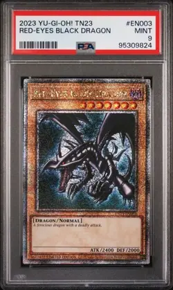 Yugioh Red-Eyes Black Dragon TN23-EN003 Quarter Century Rare PSA 9 - Image 1