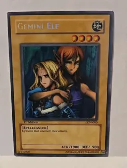 YUGIOH GEMINI ELF SECRET LON-001ST EDITION NEAR MINT - Image 2