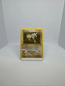 1st Edition Hitmonlee 7/62 Fossil 1999 Holo Rare WOTC Pokemon Card TCG - Image 2