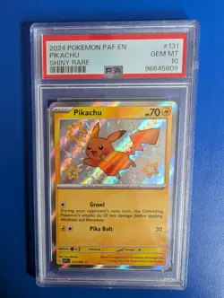 Pikachu Shiny 131/091 Pokemon 2024 Paldean Fates EN PSA 10 GEM MINT - Image 2
