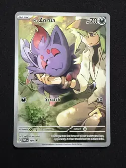 Pokemon N's Zorua SVP 189 Scarlet & Violet Promo Cards Holo NM 2025 - Image 1