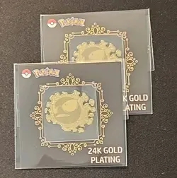 1 x Gastly 24k Gold Plated Sticker Korean Popping Candy Pokemon - Image 1