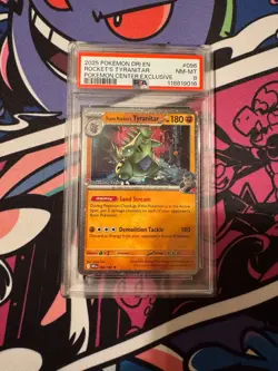 PSA 8 Team Rockets Tyranitar Destined Rivals Pokemon Center Promo Stamped - Image 1