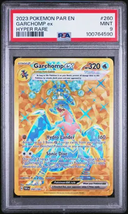 2023 POKEMON PAR EN-PARADOX RIFT HYPER RARE #260 GARCHOMP EX PSA 9 - Image 1
