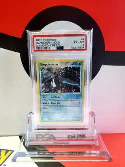 2007 pokemon diamond and pearl empoleon holo psa 6 - Image 1