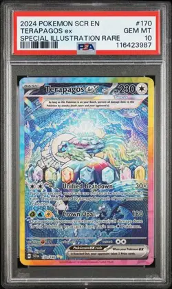 PSA 10 GEM MINT Terapagos Ex 170/142 Stellar Crown SIR Pokemon Card - Image 1