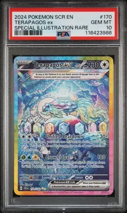 PSA 10 GEM MINT Terapagos Ex 170/142 Stellar Crown SIR Pokemon Card - Image 1
